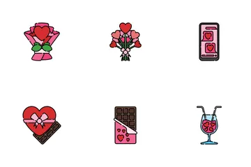 Día de San Valentín Paquete de Iconos