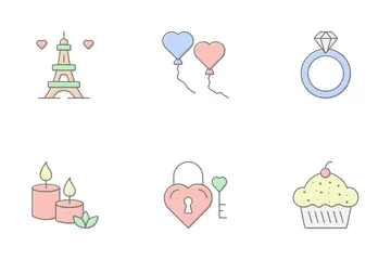 Día de San Valentín Paquete de Iconos