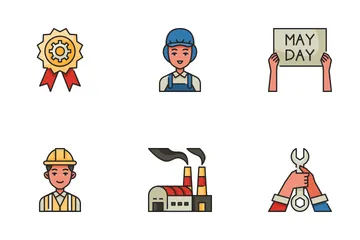 Día del Trabajo Paquete de Iconos