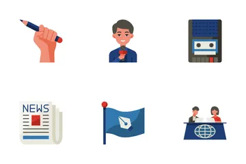 Dia Mundial da Liberdade de Imprensa Pacote de Ícones