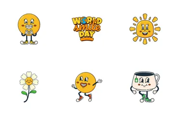 Día Mundial de la Sonrisa Paquete de Iconos