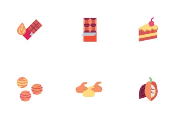 Día Mundial del Chocolate Paquete de Iconos