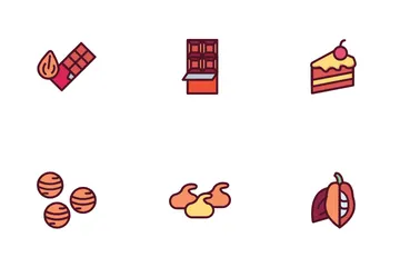 Día Mundial del Chocolate Paquete de Iconos