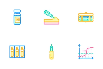 Diabetes Ill Treatment Icon Pack