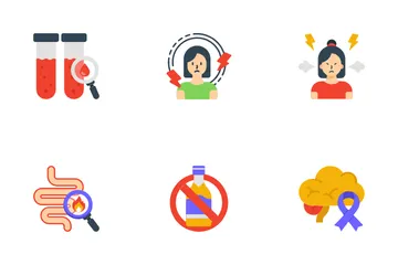 Diagnóstico de câncer Pacote de Ícones