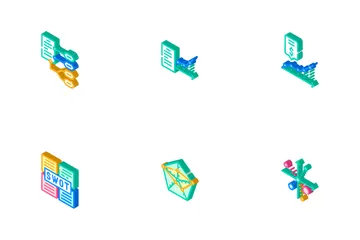 Diagrama de análise de dados Pacote de Ícones