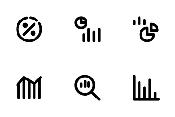 Gráfico e diagrama de negócios Pacote de Ícones