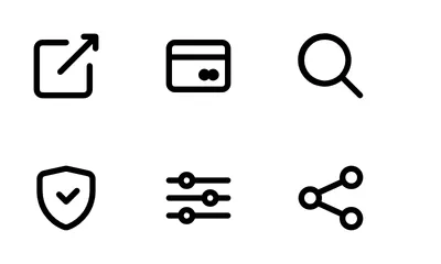 Diagrama y tabla Paquete de Iconos