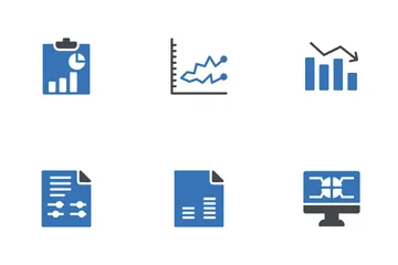 Diagramas e relatórios financeiros Icon Pack