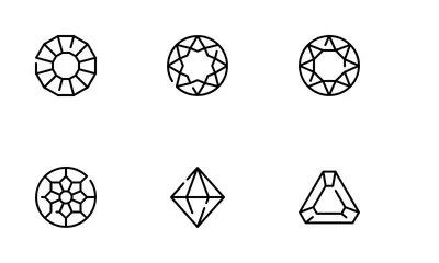 Diamanten und Edelsteine Symbolpack