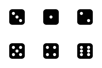Dice Glyph Icon Pack