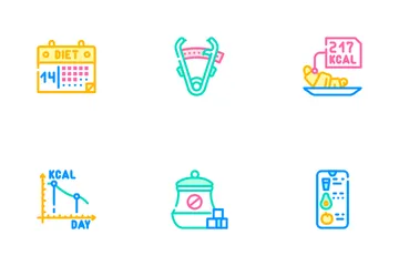 Diet Products And Tool Icon Pack