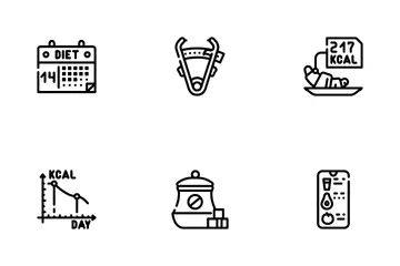 Diet Products And Tool Icon Pack