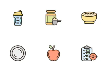 Dieta deportiva Icon Pack