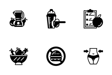 Dieta e Nutrição Icon Pack