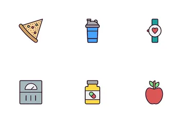 Dieta e nutrizione Icon Pack