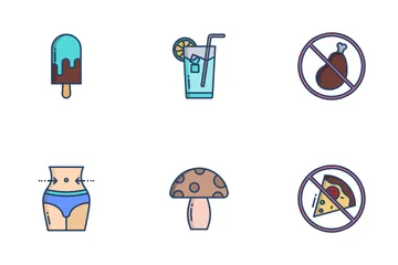 Dieta e nutrizione Icon Pack