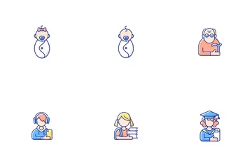 Different Age And Gender Groups Icon Pack