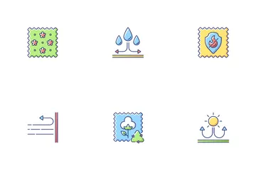 Different Types Of Fabric Feature Icon Pack