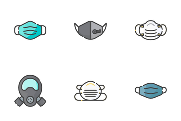 Different Types Of Face Masks Icon Pack