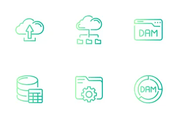 Digital Asset Management Icon Pack