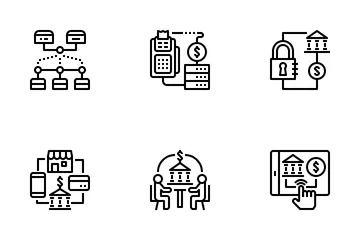 Digital Banking And Finance Icon Pack