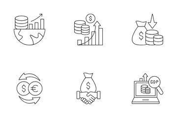 Digital Economy Market And Business Icon Pack