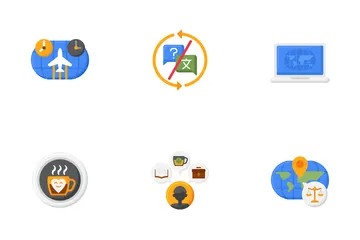 Digital Nomad Relocation Icon Pack