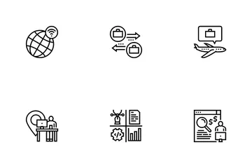 Digital Nomad Worker Icon Pack