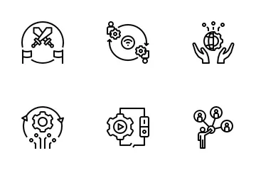 Digitale Globalisierung Symbolpack
