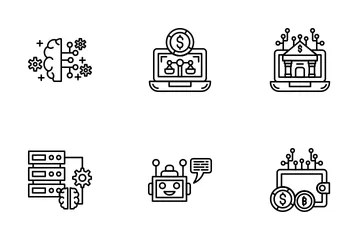 Digitale Wirtschaft Symbolpack