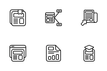 Digitale Zeitung Symbolpack