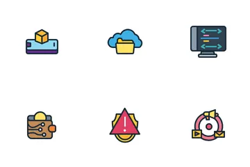 Digitaler Lebensstil und Technologie Icon Pack