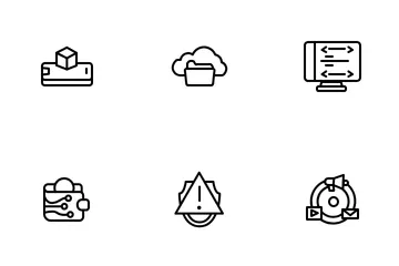 Digitaler Lebensstil und Technologie Icon Pack