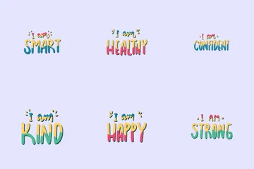 I Am Happy' + 'I Am confident' Sticker Packs