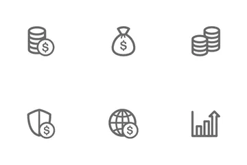 Dinero y finanzas Paquete de Iconos