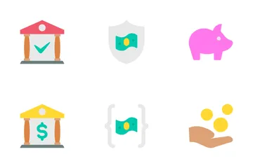 Inversión de dinero y ahorros Vol-1 Icon Pack