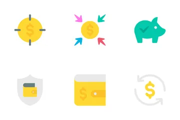 Inversión de dinero y ahorros Vol-3 Icon Pack