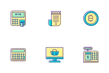 Dinheiro e Transação Pacote de Ícones
