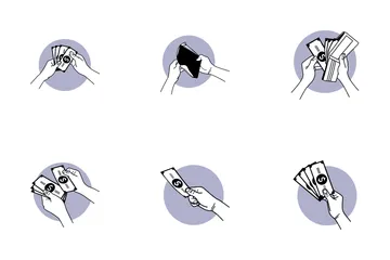 Dinheiro Pacote de Ícones