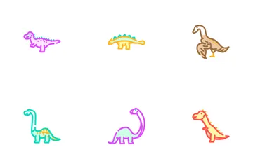 Dinosaur Character Jurassic Cute Icon Pack