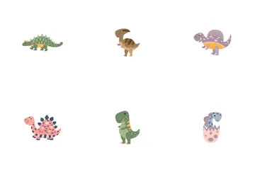 Dinosaurios Jurasicos Paquete de Iconos