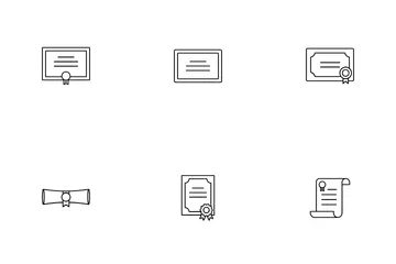 Diploma Certificate Icon Pack