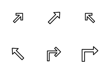 Dirección y flechas Vol 1- Esquema Paquete de Iconos