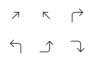Dirección y flechas Vol 2 - Glifo Paquete de Iconos