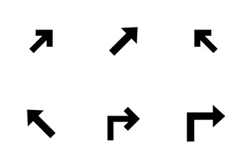 Dirección y flechas Vol 3 - Glifo Paquete de Iconos