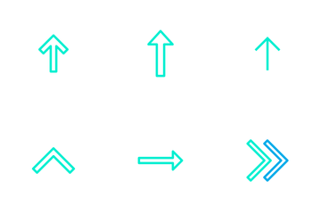Direction And Arrows - Outline Color Icon Pack