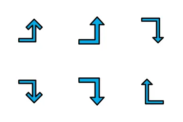 Direction And Arrows Vol 1 - Lineal Color Icon Pack