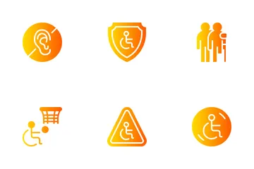 Disabled People Assistance Icon Pack