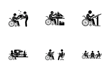 Disabled Working Icon Pack